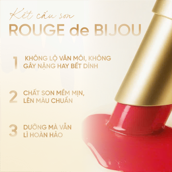 Son Lì Dưỡng Môi Cao Cấp CHALLANS de PARIS – Rouge de Bijou - Hình ảnh 8