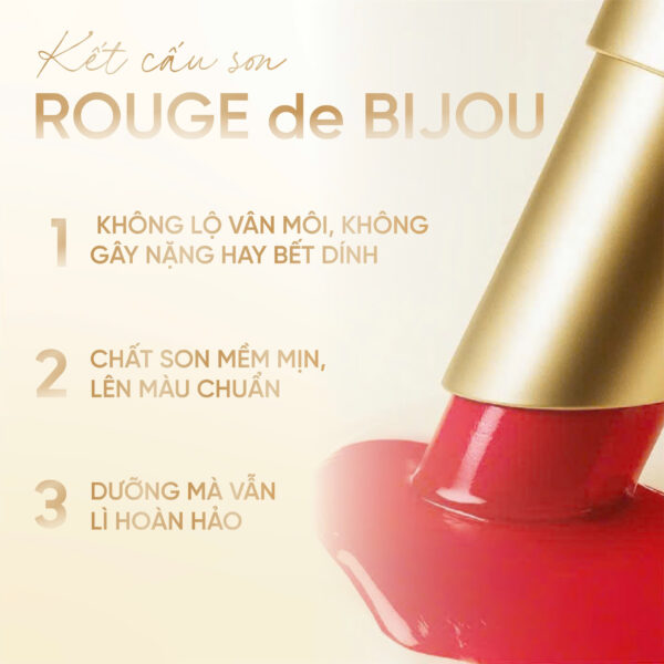 Son Lì Dưỡng Môi Cao Cấp CHALLANS de PARIS – Rouge de Bijou - Hình ảnh 8