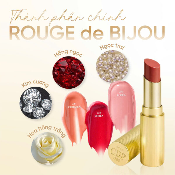 Son Lì Dưỡng Môi Cao Cấp CHALLANS de PARIS – Rouge de Bijou - Hình ảnh 7