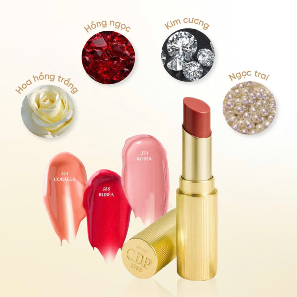 Son Lì Dưỡng Môi Cao Cấp CHALLANS de PARIS – Rouge de Bijou - Hình ảnh 4