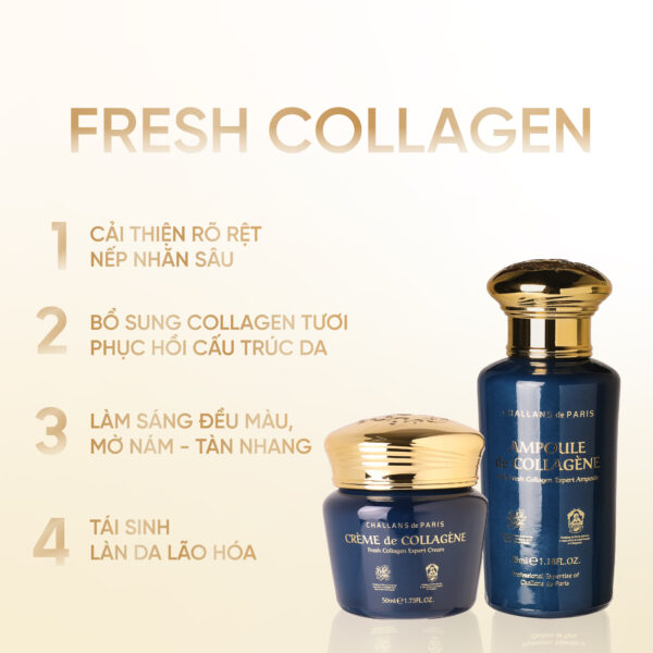 AMPOULE de COLLAGÈNE<br> <span style="color:#C8985A;">Tinh chất Collagen (35ml)</span> - Hình ảnh 2