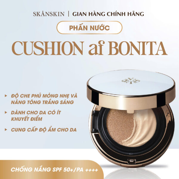 Phấn Nước Chống Nắng, Che Phủ, Mịn Lỳ Skanskin Cushion af Bonita SPF 50+/ PA ++++ (15G/25G)