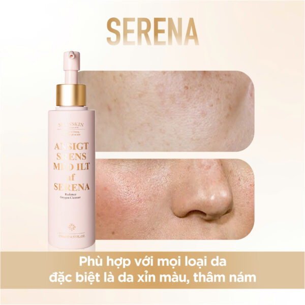 ANSIGTSRENS MED ILT af SERENA<br> <span style="color:#C8985A;">Sữa rửa mặt Oxygen (130ml)</span> - Hình ảnh 6