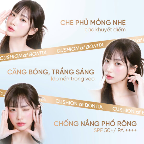 CUSHION af BONITA<br> <span style="color:#C8985A;">Phấn nước (15g/25g)</span> - Hình ảnh 4