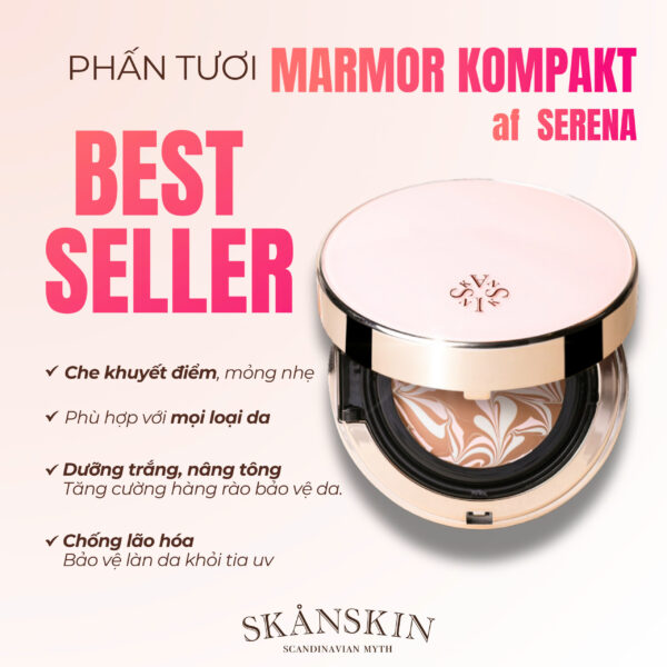 Phấn Tươi Skanskin Marmor Kompakt af Serena SPF 50+/ PA ++++