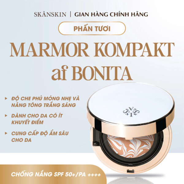 Phấn Tươi Skanskin Marmor Kompakt af Bonita SPF 50+/ PA ++++