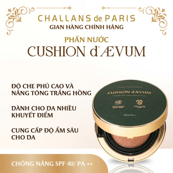 Phấn Nước CUSHION d'ÆVUM Challans de Paris (Long-lasting Perfect Cover) 15G