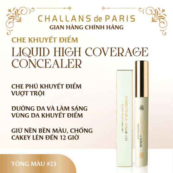 Kem Che Khuyết Điểm Challans de Paris Liquid High Coverage Concealer #23