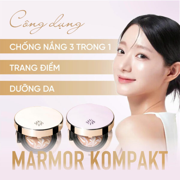 Phấn Tươi Skanskin Marmor Kompakt af Alina SPF 50+/ PA ++++ - Hình ảnh 2