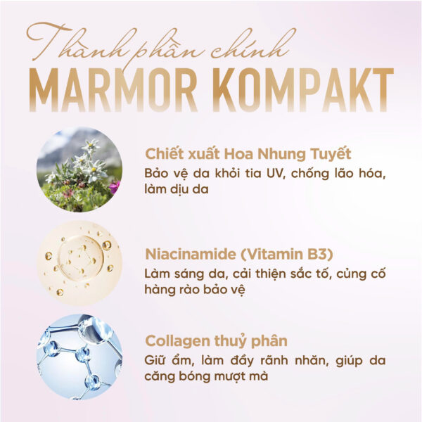 Phấn Tươi Skanskin Marmor Kompakt af Alina SPF 50+/ PA ++++ - Hình ảnh 4