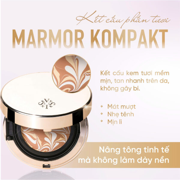Phấn Tươi Skanskin Marmor Kompakt af Alina SPF 50+/ PA ++++ - Hình ảnh 9