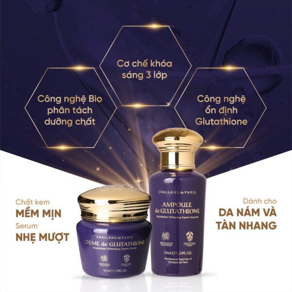 CRÈME de GLUTATHIONE<br> <span style="color:#C8985A;">Kem dưỡng Glutathione (50ml)</span> - Hình ảnh 3