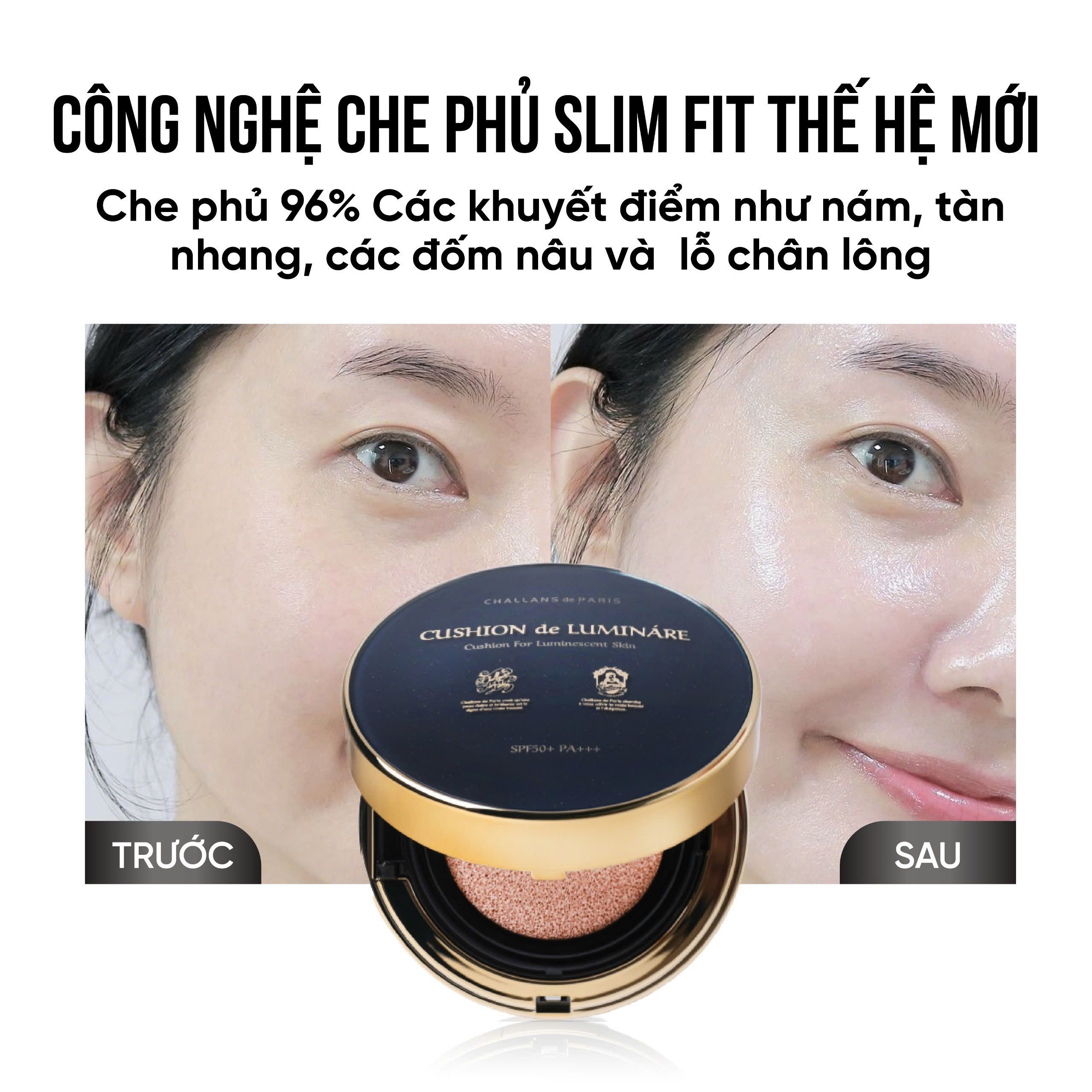 CUSHION de LUMINÁRE<br> <span style="color:#C8985A;">Phấn nước & Kem nền (15g)</span> - Hình ảnh 6