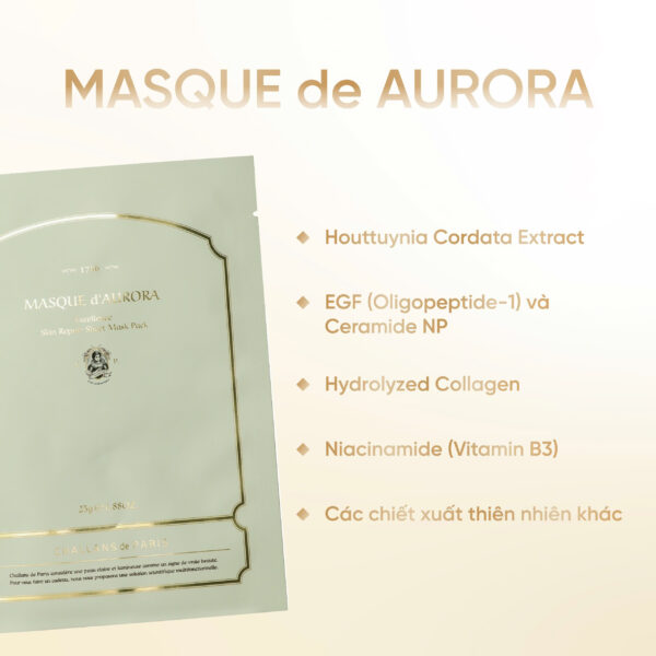 MASQUE d'AURORA<br> <span style="color:#C8985A;">Mặt nạ (miếng)</span> - Hình ảnh 5
