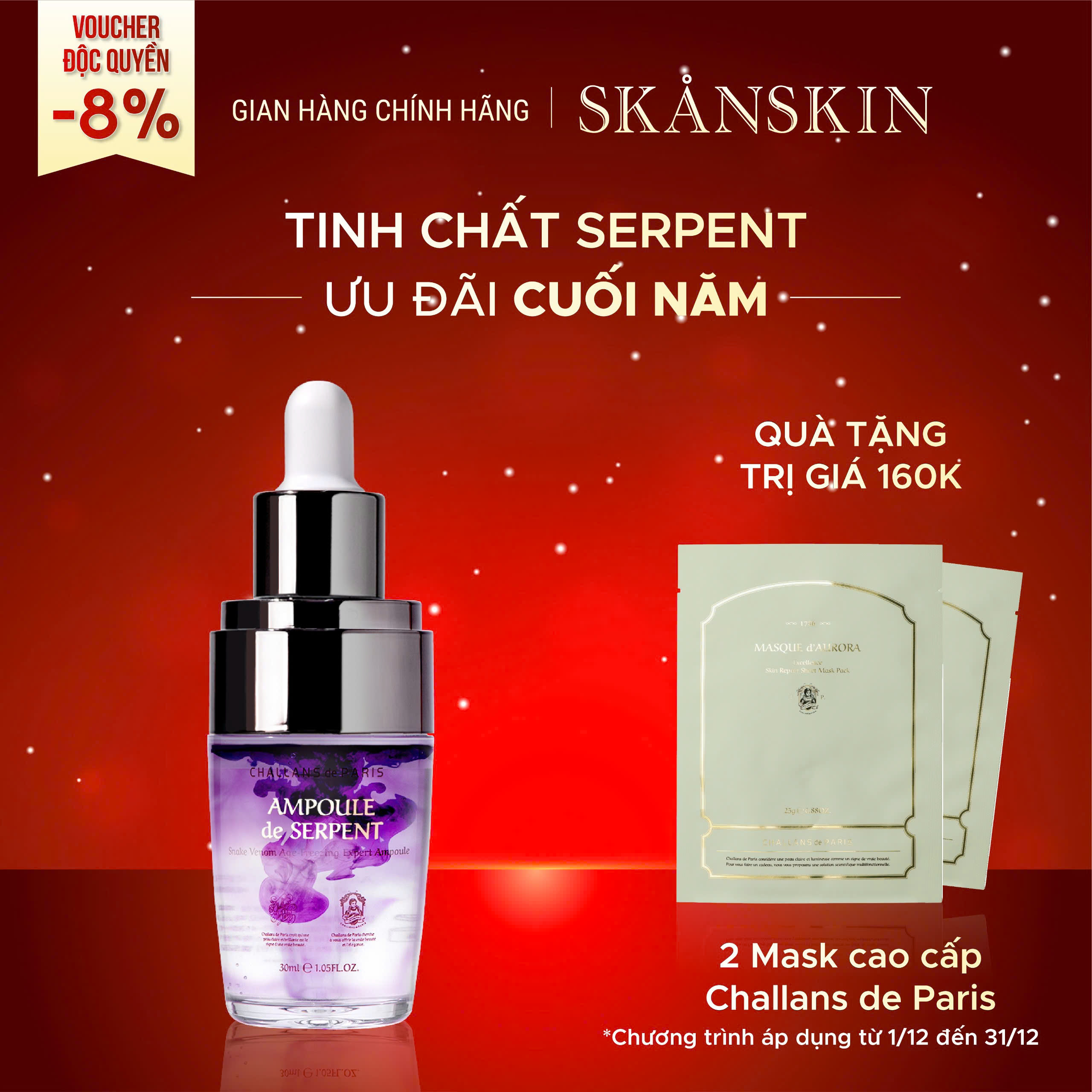 AMPOULE de SERPENT<br> <span style="color:#C8985A;">Tinh chất (30ml)</span> - Hình ảnh 2